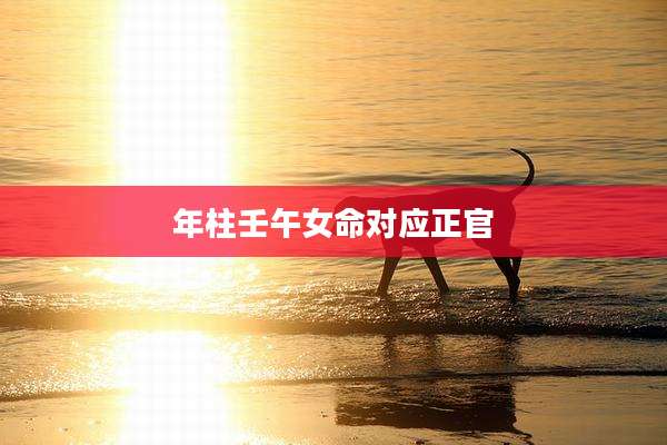 年柱壬午女命对应正官