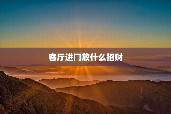 客厅进门放什么招财