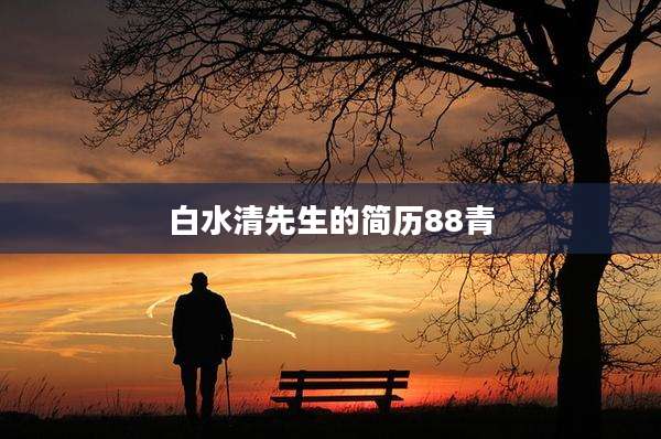 白水清先生的简历88青