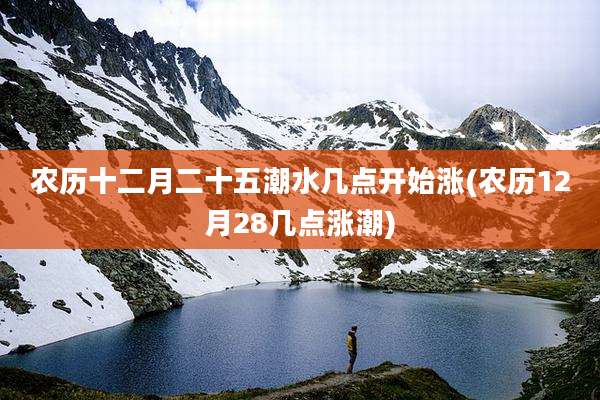 农历十二月二十五潮水几点开始涨(农历12月28几点涨潮)