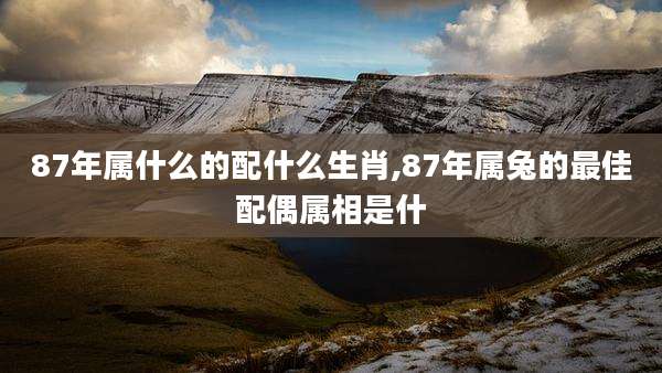 87年属什么的配什么生肖,87年属兔的最佳配偶属相是什