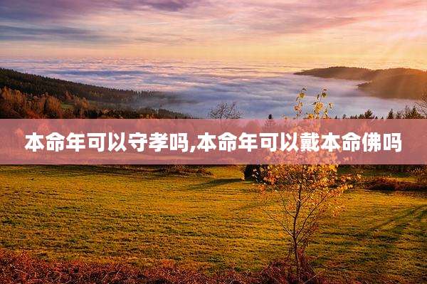 本命年可以守孝吗,本命年可以戴本命佛吗