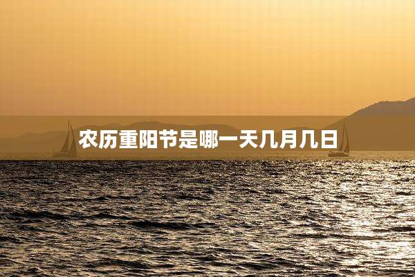 农历重阳节是哪一天几月几日
