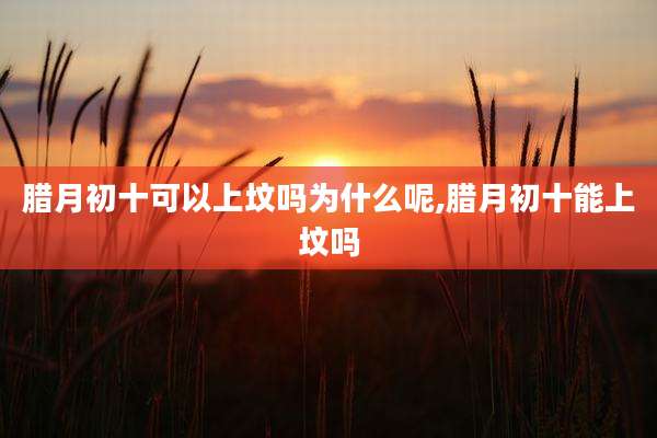 腊月初十可以上坟吗为什么呢,腊月初十能上坟吗