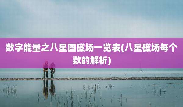 数字能量之八星图磁场一览表(八星磁场每个数的解析)