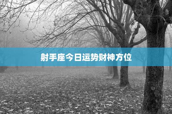 射手座今日运势财神方位