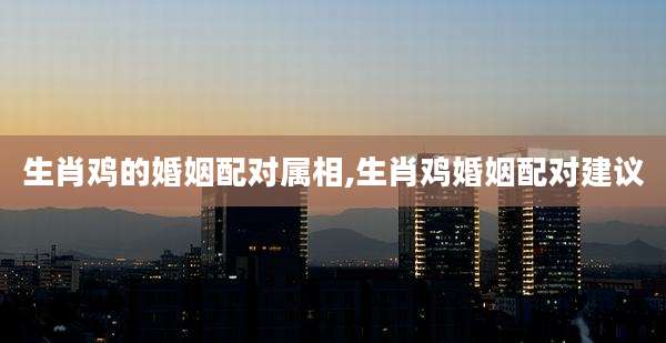 生肖鸡的婚姻配对属相,生肖鸡婚姻配对建议