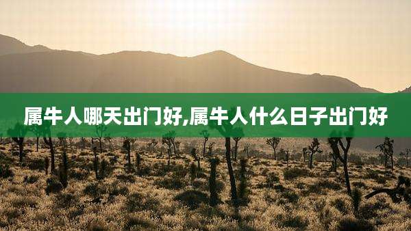 属牛人哪天出门好,属牛人什么日子出门好