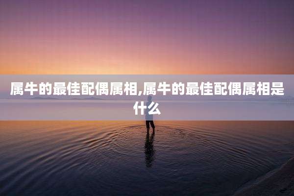 属牛的最佳配偶属相,属牛的最佳配偶属相是什么