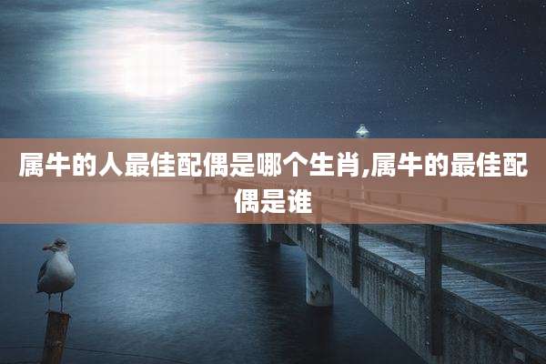 属牛的人最佳配偶是哪个生肖,属牛的最佳配偶是谁