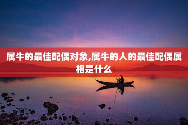 属牛的最佳配偶对象,属牛的人的最佳配偶属相是什么