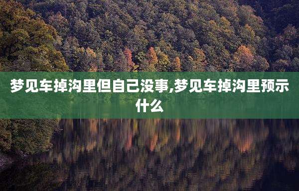 梦见车掉沟里但自己没事,梦见车掉沟里预示什么