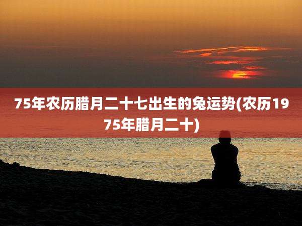 75年农历腊月二十七出生的兔运势(农历1975年腊月二十)