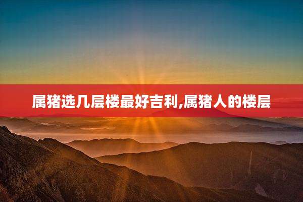 属猪选几层楼最好吉利,属猪人的楼层
