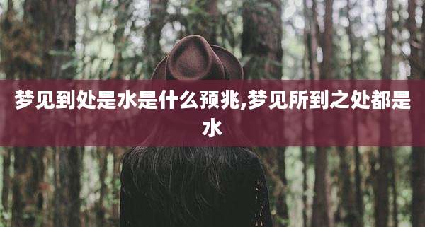 梦见到处是水是什么预兆,梦见所到之处都是水
