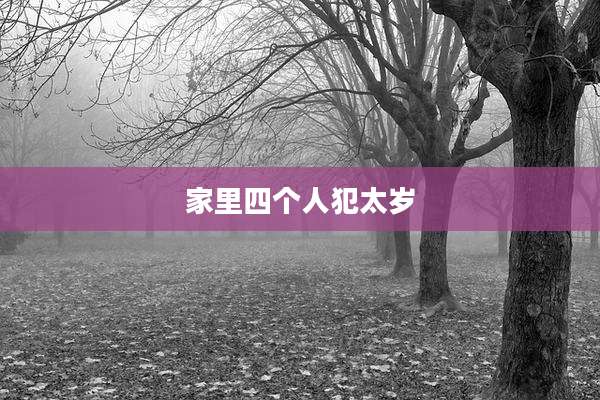 家里四个人犯太岁