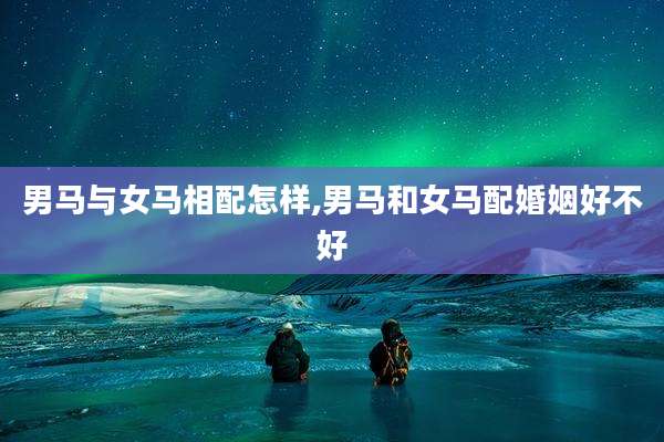男马与女马相配怎样,男马和女马配婚姻好不好