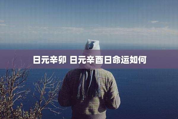 日元辛卯 日元辛酉日命运如何