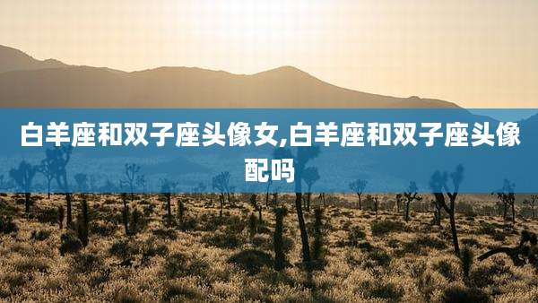 白羊座和双子座头像女,白羊座和双子座头像配吗