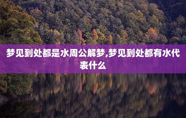 梦见到处都是水周公解梦,梦见到处都有水代表什么