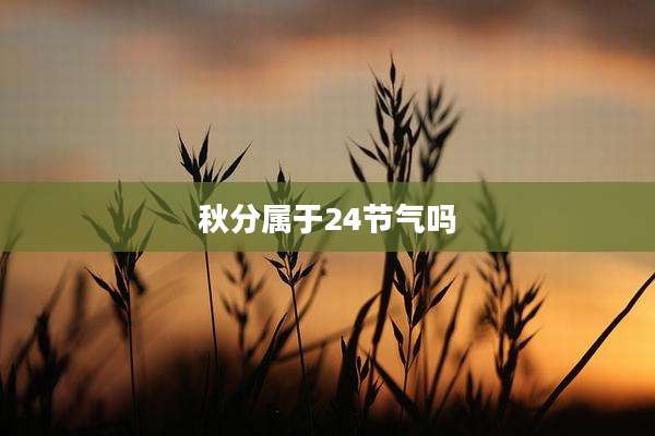 秋分属于24节气吗