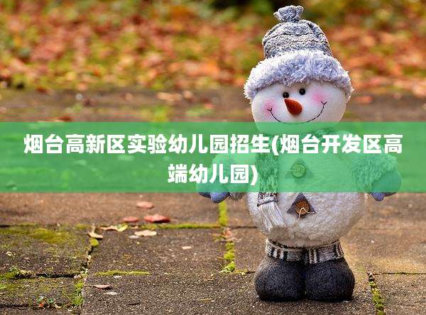 烟台高新区实验幼儿园招生(烟台开发区高端幼儿园)