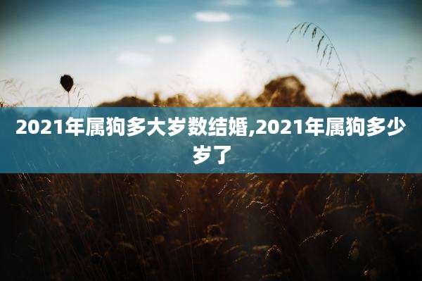 2021年属狗多大岁数结婚,2021年属狗多少岁了