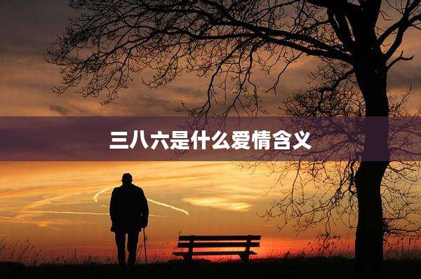 三八六是什么爱情含义