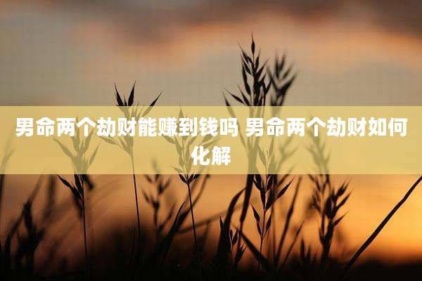 男命两个劫财能赚到钱吗 男命两个劫财如何化解