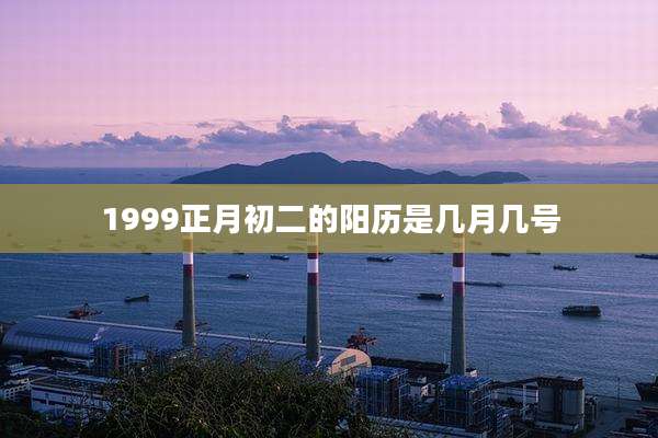 1999正月初二的阳历是几月几号