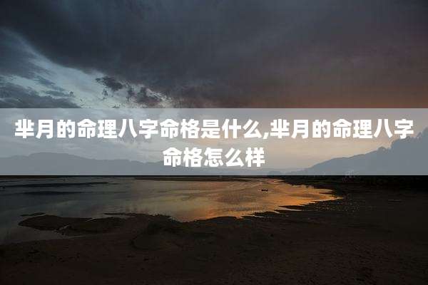 芈月的命理八字命格是什么,芈月的命理八字命格怎么样
