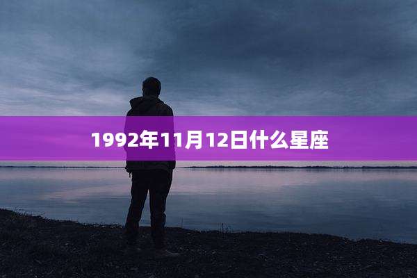 1992年11月12日什么星座