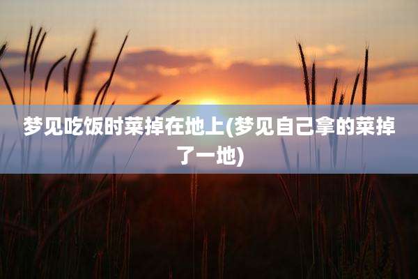 梦见吃饭时菜掉在地上(梦见自己拿的菜掉了一地)