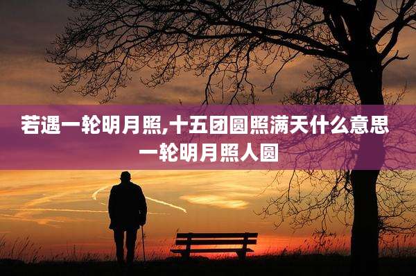 若遇一轮明月照,十五团圆照满天什么意思 一轮明月照人圆