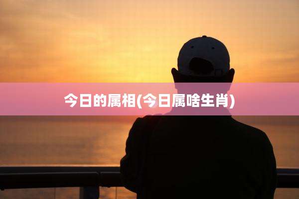 今日的属相(今日属啥生肖)