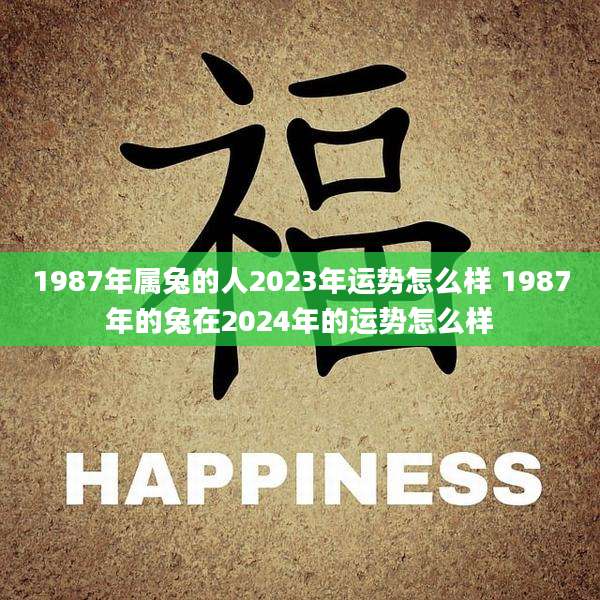1987年属兔的人2023年运势怎么样 1987年的兔在2024年的运势怎么样