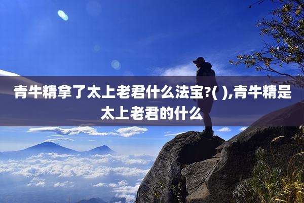 青牛精拿了太上老君什么法宝?( ),青牛精是太上老君的什么