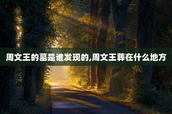 周文王的墓是谁发现的,周文王葬在什么地方