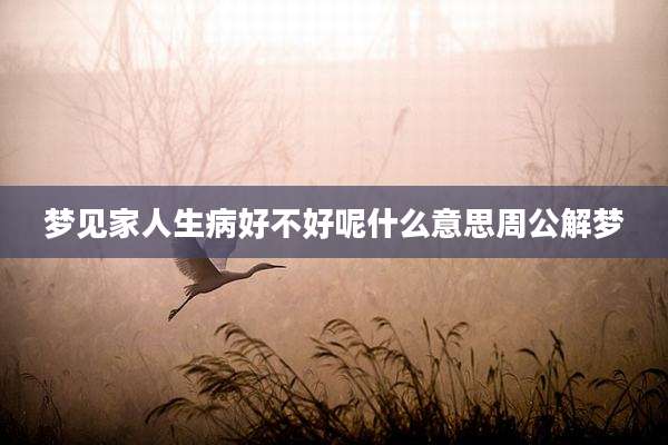 梦见家人生病好不好呢什么意思周公解梦