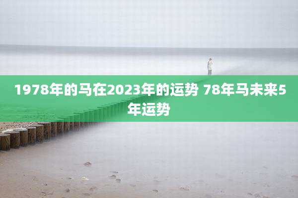 1978年的马在2023年的运势 78年马未来5年运势