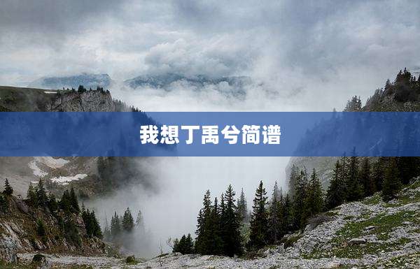 我想丁禹兮简谱