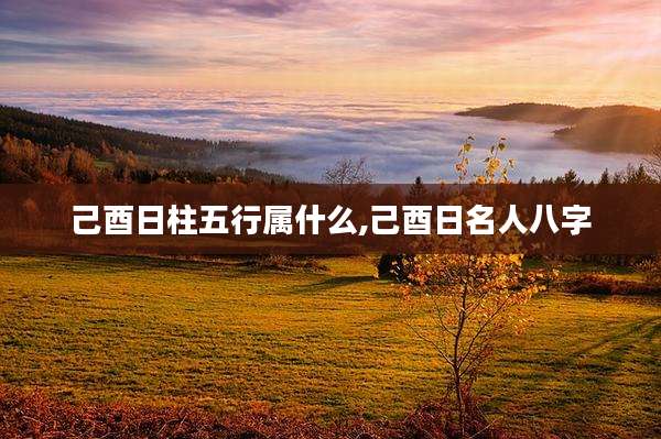 己酉日柱五行属什么,己酉日名人八字