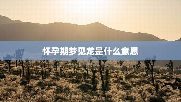 怀孕期梦见龙是什么意思