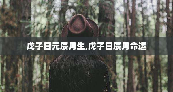 戊子日元辰月生,戊子日辰月命运