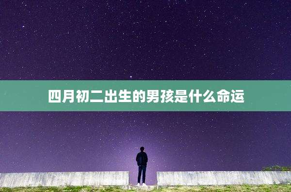 四月初二出生的男孩是什么命运