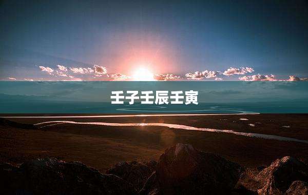 壬子壬辰壬寅