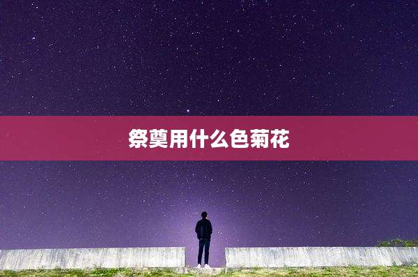 祭奠用什么色菊花