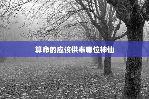 算命的应该供奉哪位神仙