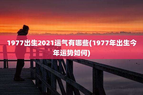 1977出生2021运气有哪些(1977年出生今年运势如何)
