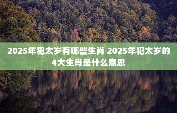 2025年犯太岁有哪些生肖 2025年犯太岁的4大生肖是什么意思